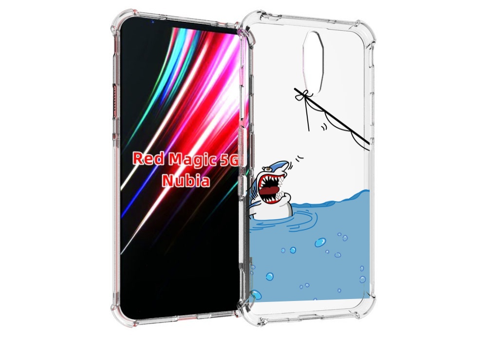 

Чехол MyPads акула-рисунок для ZTE Nubia Red Magic 1 5G, Прозрачный, Tocco