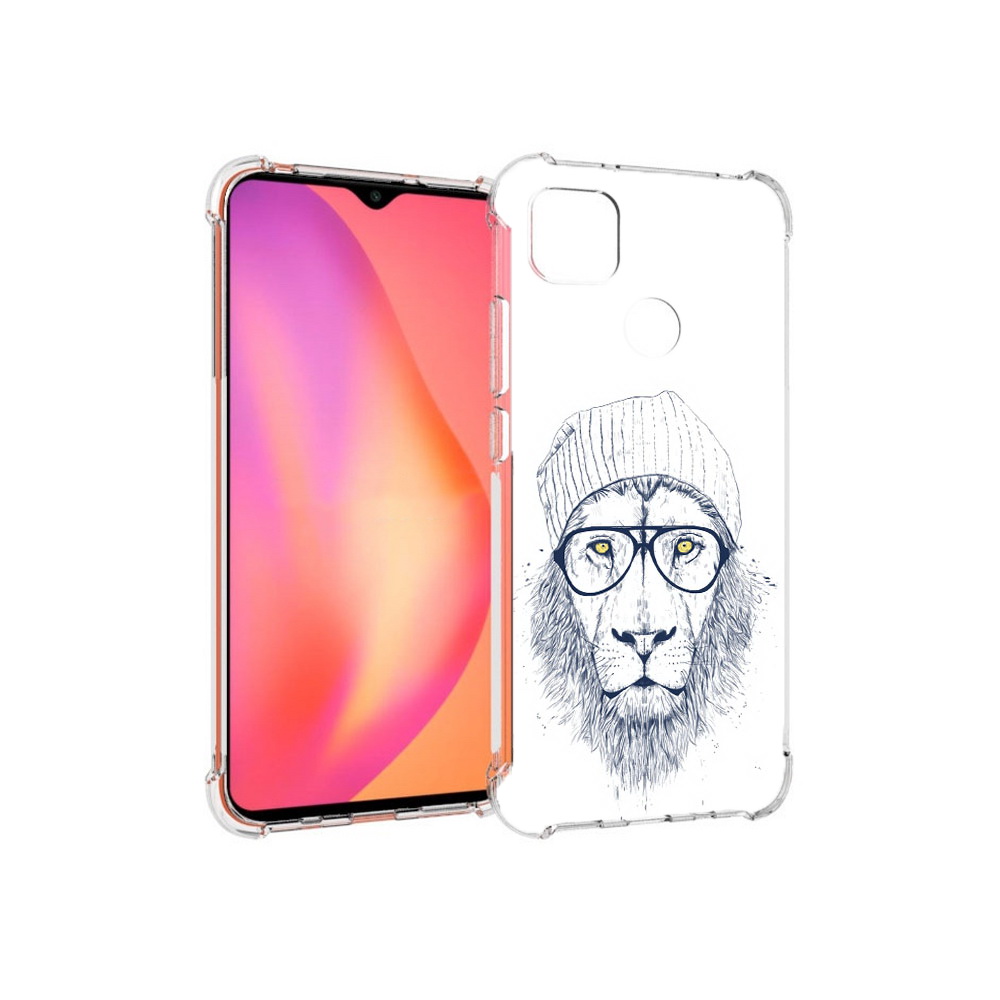 

Чехол MyPads Tocco для Xiaomi Redmi 9C хиппи лев (PT152115.265.663), Прозрачный, Tocco