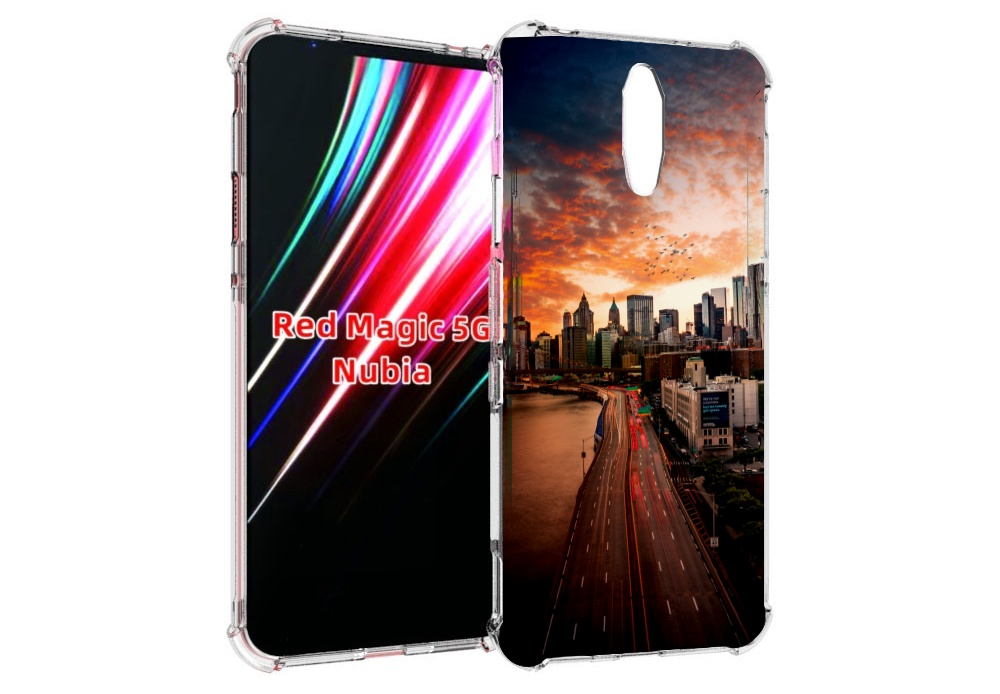 

Чехол MyPads американский город фото для ZTE Nubia Red Magic 1 5G, Прозрачный, Tocco