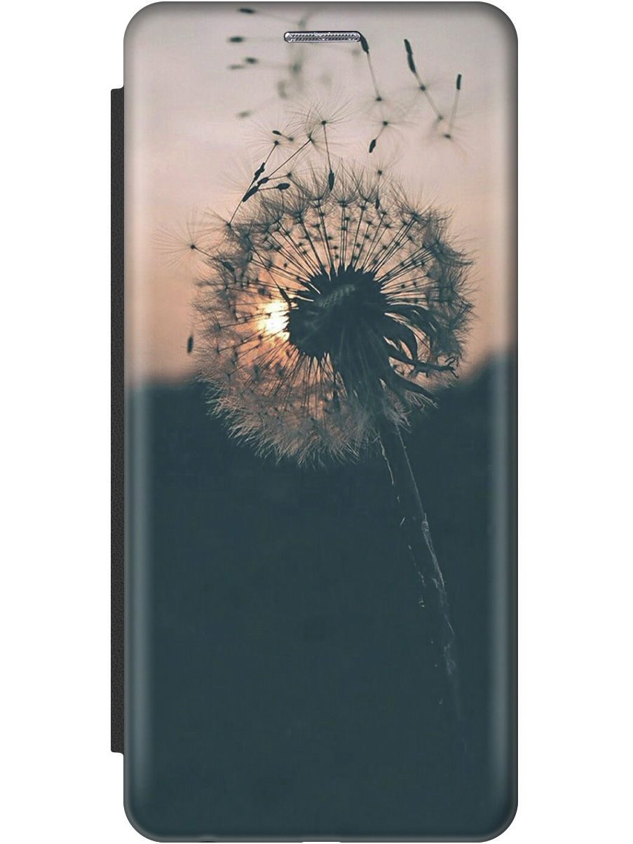 

Чехол-книжка на Xiaomi Poco M5 "Одуванчик на закате" черный, Серый;черный, 15166