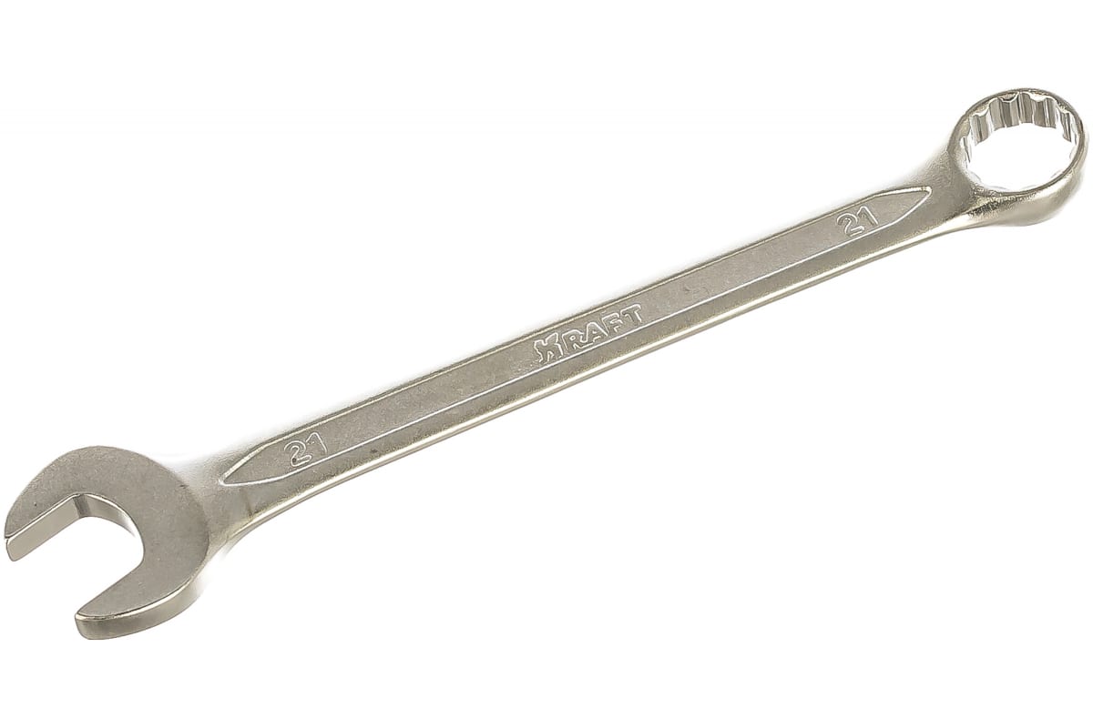 KRAFT Ключ комбинированный 21 мм (CR-V холодный штамп, холдер)