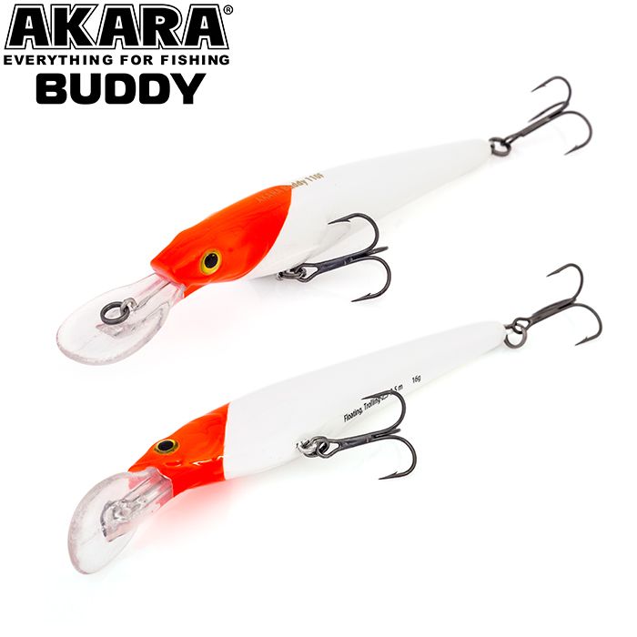 

Воблер Akara Buddy 130F 27 гр 1 oz 5,1 in A1, Разноцветный, Buddy