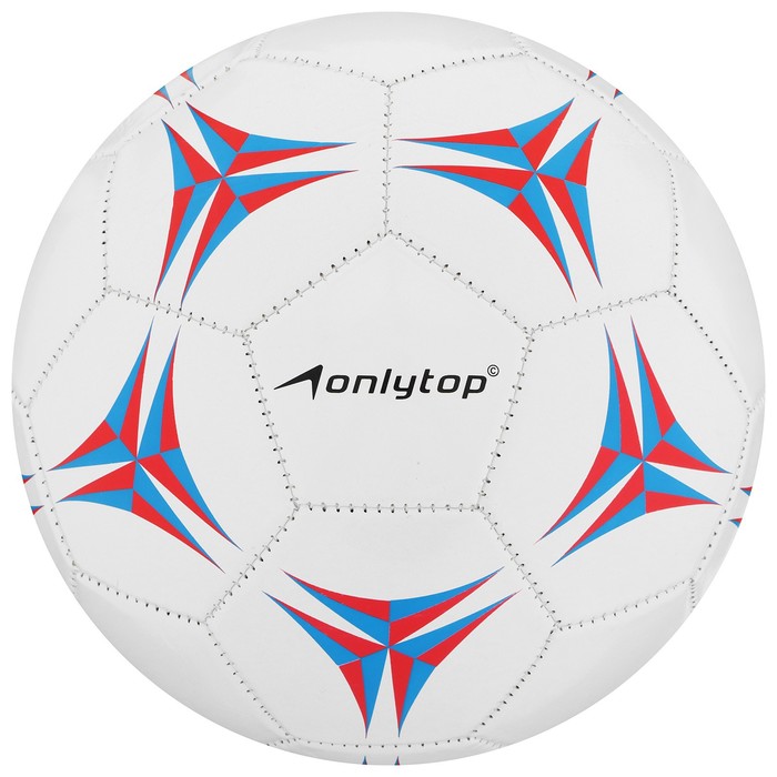 фото Onlytop мяч футбольный, пвх, машинная сшивка, 32 панели, размер 5, 272 г