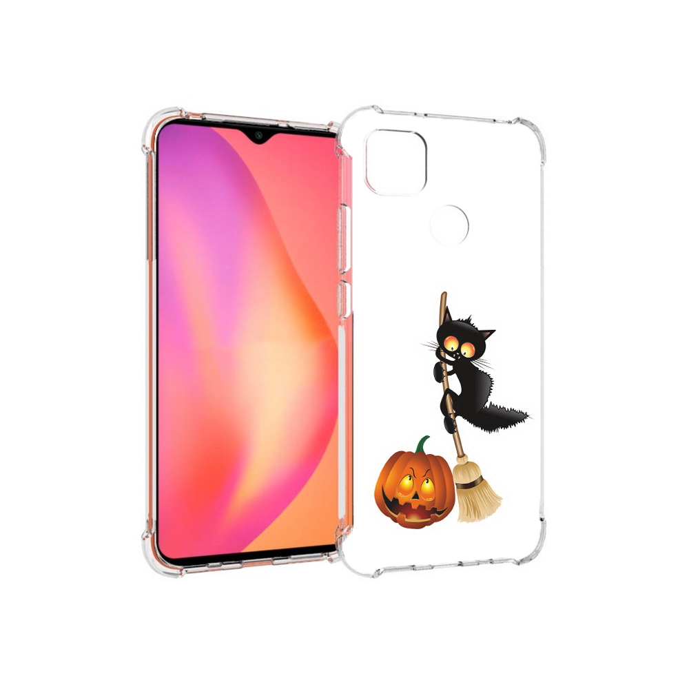 

Чехол MyPads Tocco для Xiaomi Redmi 9C хэлуинский котик (PT152115.265.667), Прозрачный, Tocco