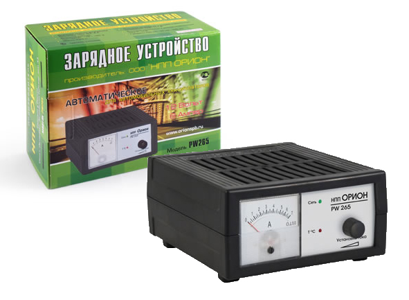 Зарядное устройство 6A 12V автоматическое (амперметр) PW265