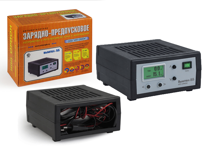 Зарядное устройство 18A 6 12V автоматическое (LCD дисплей) Вымпел 55