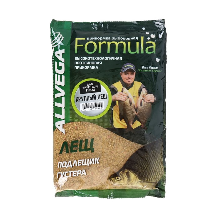 

Прикормка Allvega Formula Big Bream, крупный лещ, 900 г, Желтый