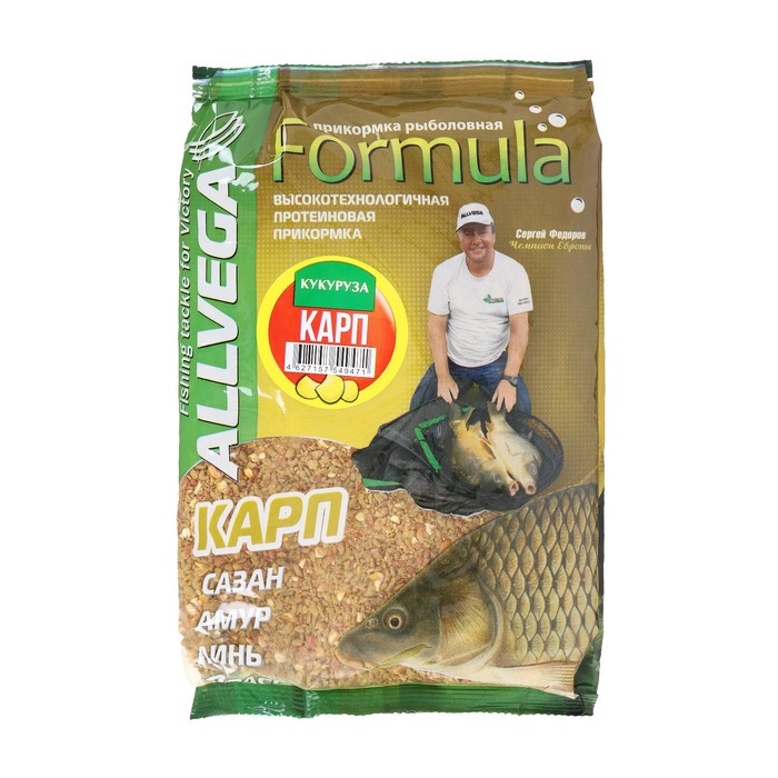 Прикормка Allvega Formula Carp Sweetcorm, карп/кукуруза, 900 г