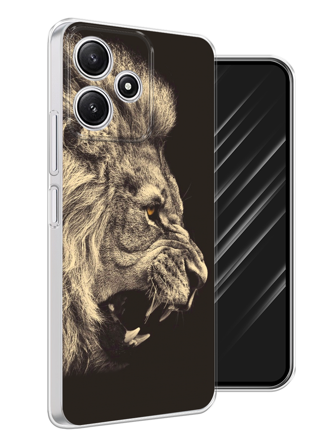 

Чехол Awog на Xiaomi Redmi 12 5G "Львиный рык 2", Бежевый;черный, 319750-1