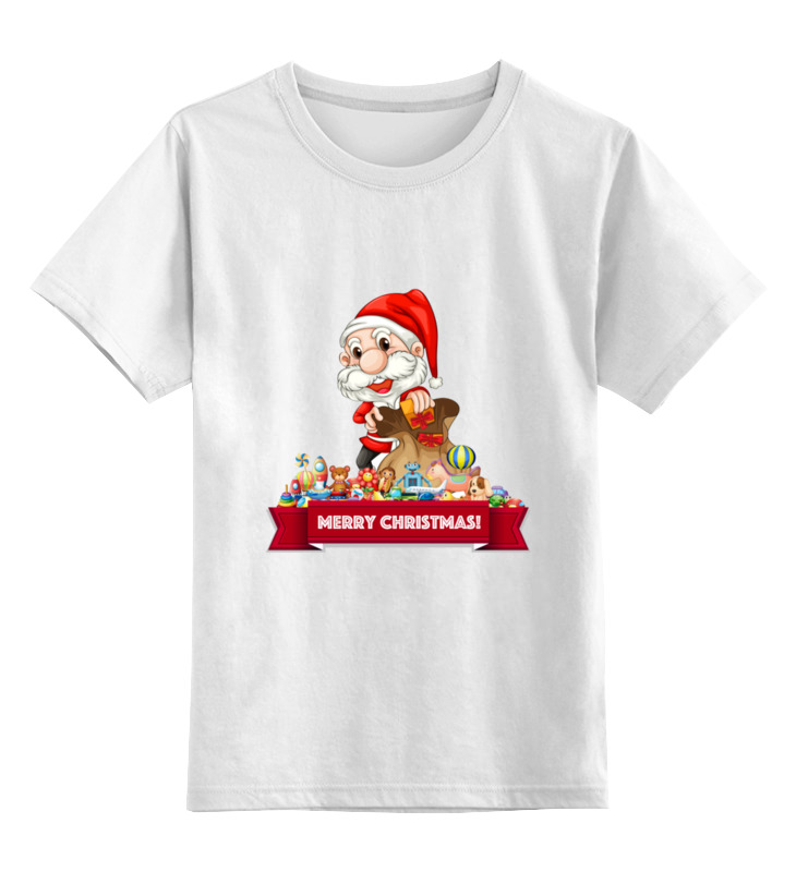 

Футболка детская Printio Christmas цв. белый р. 128, Christmas