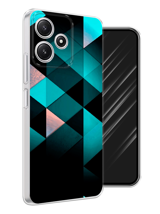 

Чехол Awog на Xiaomi Redmi 12 5G "Геометрия 16", Бирюзовый;черный, 319750-1