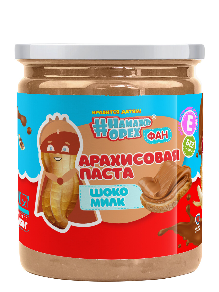 

Намажь Орех Арахисовая паста шоко-милк 450г.