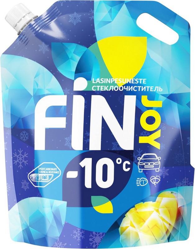 

Жидкость бачка омывателя Fin joy Mango -10°С 3 л, Прозрачный