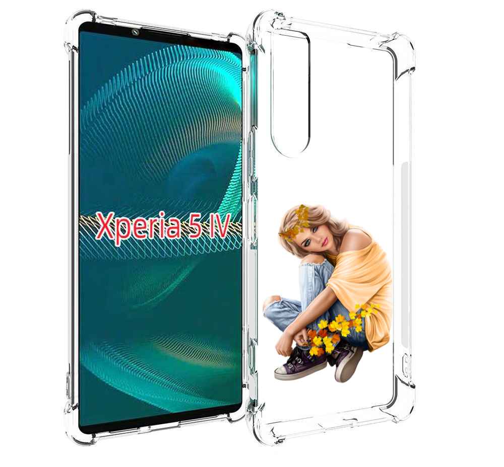 

Чехол MyPads девушка-в-цветочками женский для Sony Xperia 5 IV (5-4), Прозрачный, Tocco