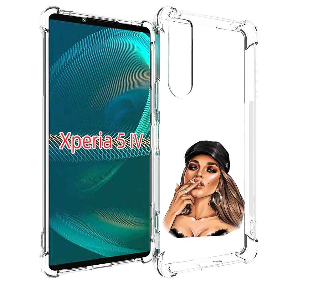 

Чехол MyPads девушка-в-шапке-с-сигаретой для Sony Xperia 5 IV (5-4), Прозрачный, Tocco
