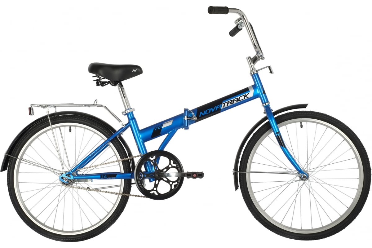 

Велосипед NOVATRACK 24" TG-24 classic 1.1 складной, синий, тормоз ножной, багажник, крылья, 24NFTG1.BL21