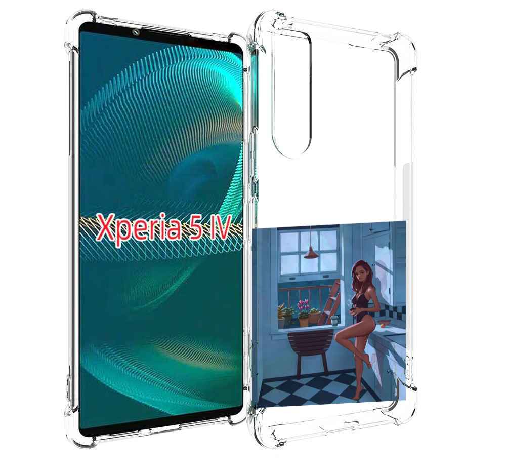 

Чехол MyPads девушка-на-кухне для Sony Xperia 5 IV (5-4), Прозрачный, Tocco