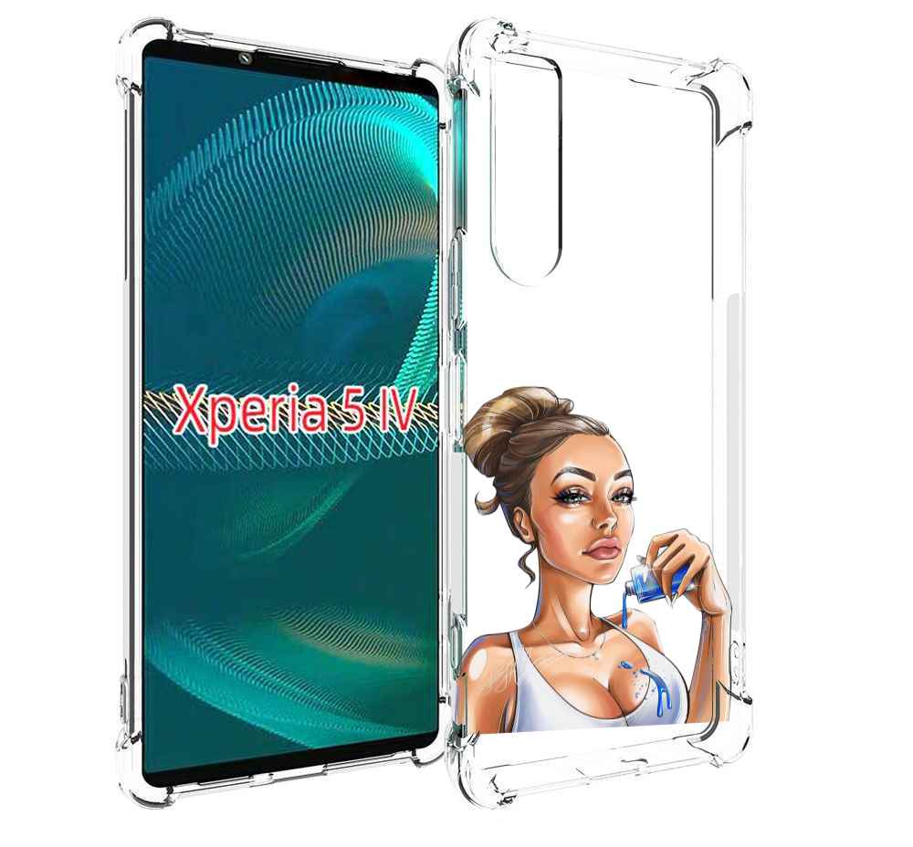 

Чехол MyPads девушка-пролила-краску женский для Sony Xperia 5 IV (5-4), Прозрачный, Tocco