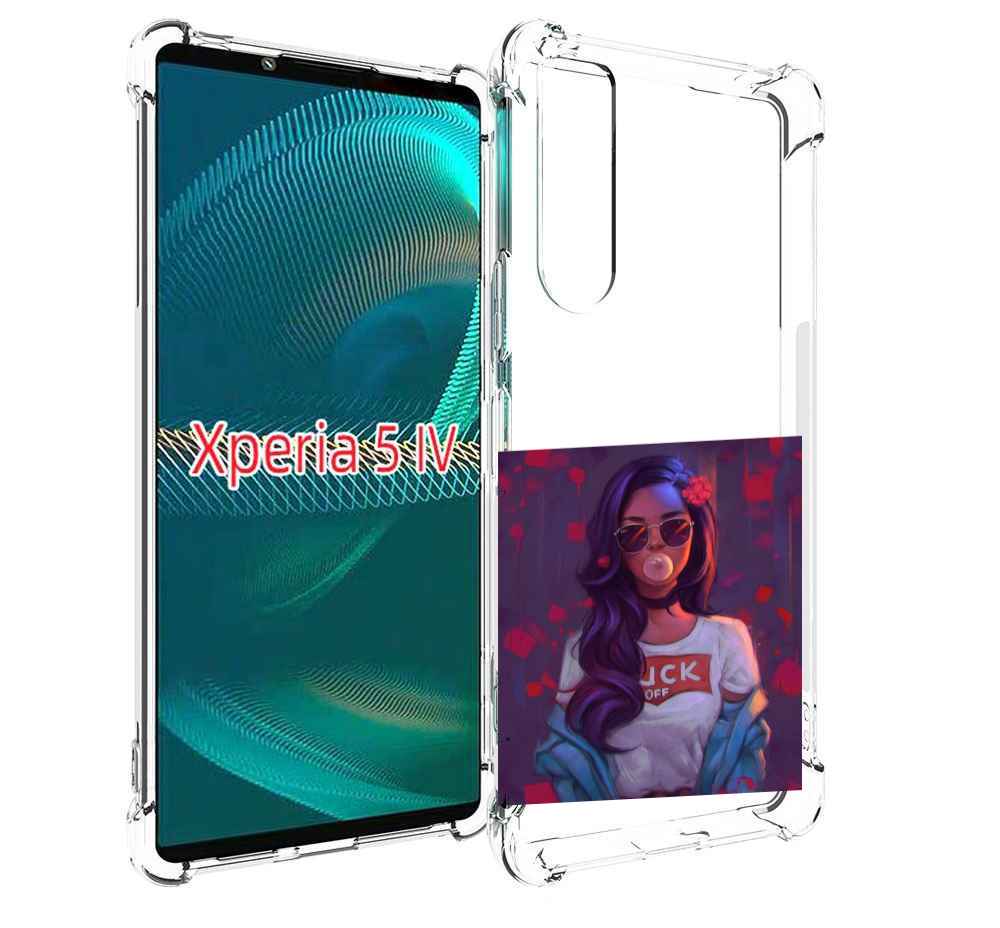 

Чехол MyPads девушка-с-жвачкой женской для Sony Xperia 5 IV (5-4), Прозрачный, Tocco