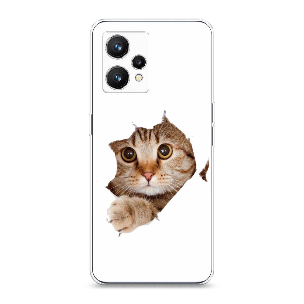 

Чехол на Realme 9 4G "Кот и бумага", Белый;коричневый, 257250-1