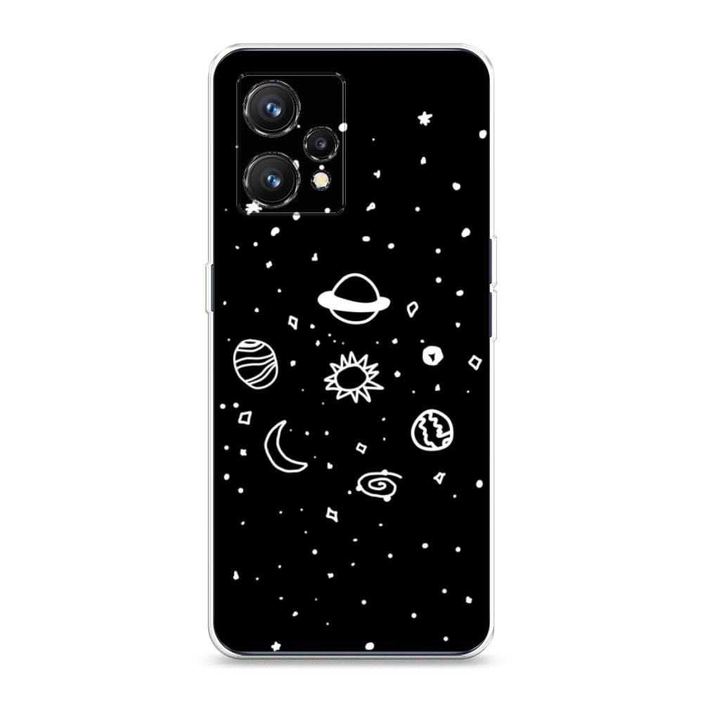 

Чехол на Realme 9 4G "Дудл солнечной системы", Бежевый;серый, 257250-2