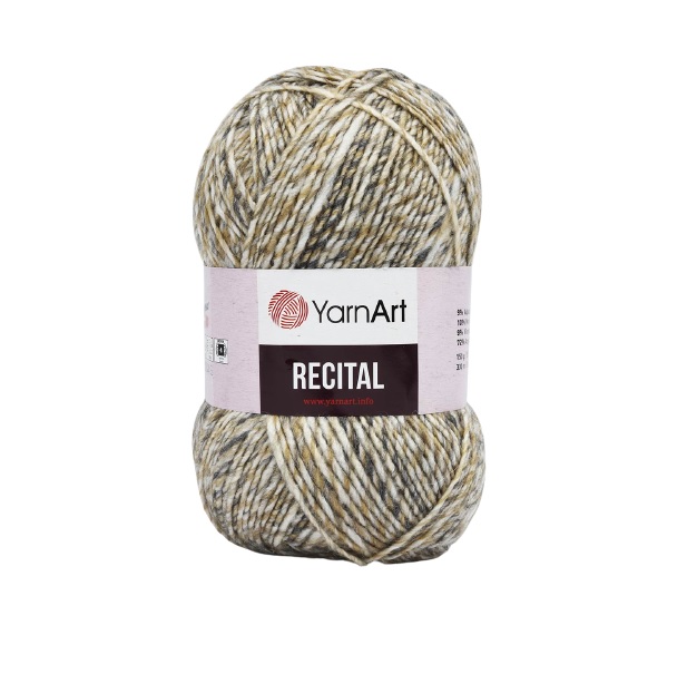 

Пряжа YarnArt 'Recital' 150г, 330м (альпака, шерсть, акрил, вискоза) (660 меланж), 3 мотка, Бежевый, Recital
