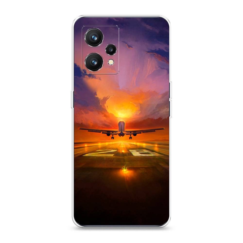 

Чехол на Realme 9 4G "Самолет на посадке", Оранжевый;синий, 257250-6