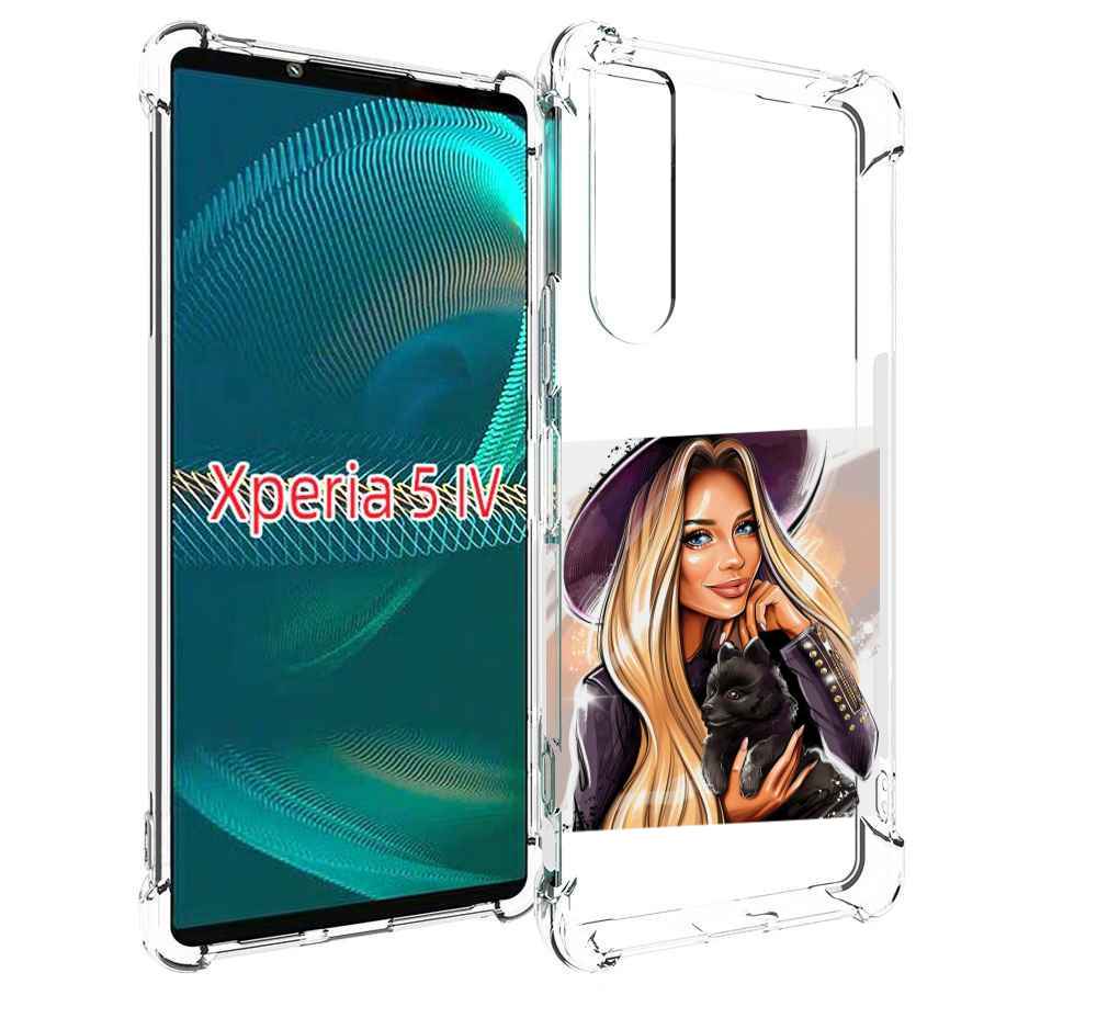 

Чехол MyPads девушка-с-черным-щенком женский для Sony Xperia 5 IV (5-4), Прозрачный, Tocco