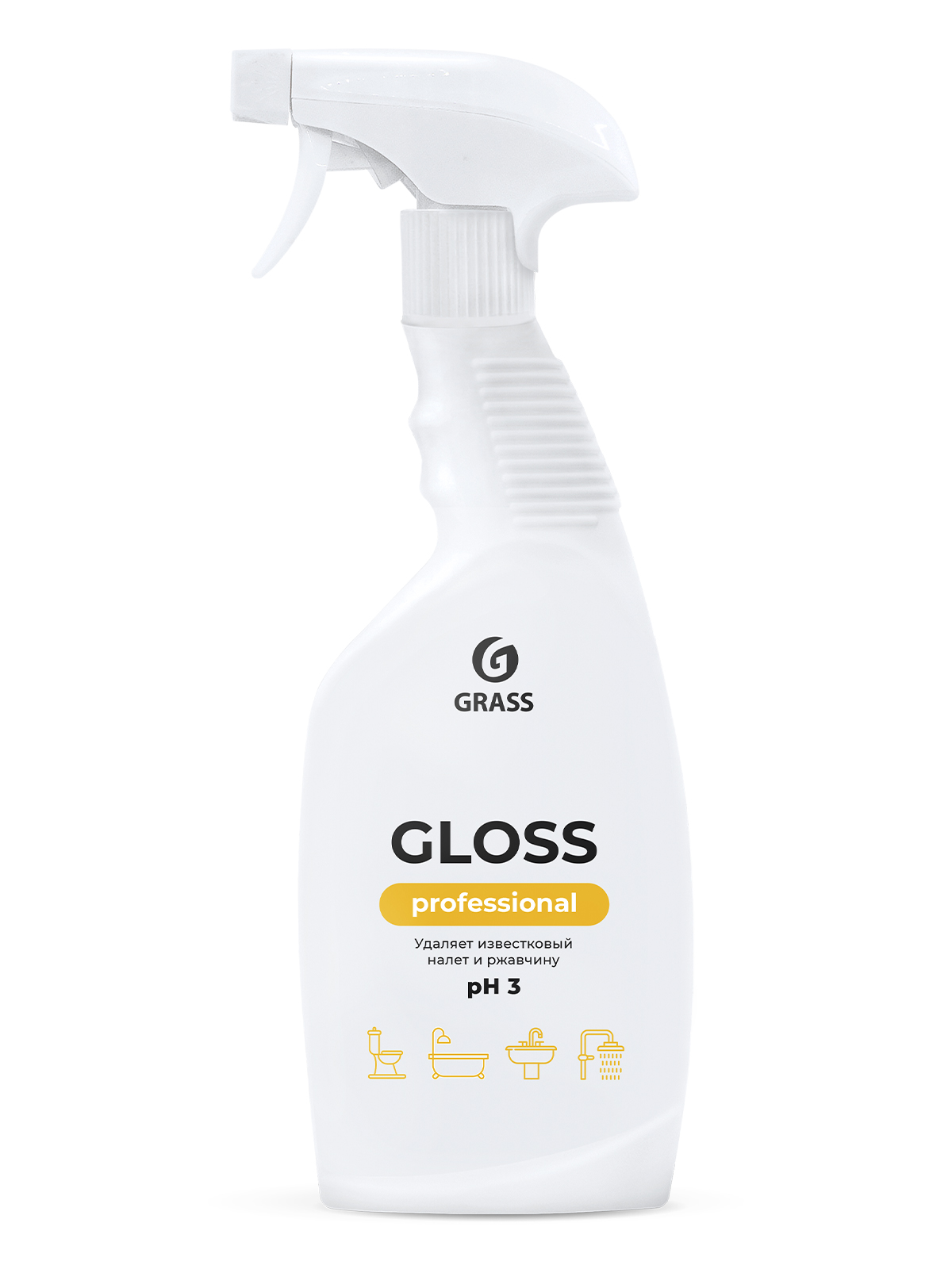 фото Чистящее средство gloss professional для уборки ванной комнаты 600 мл grass