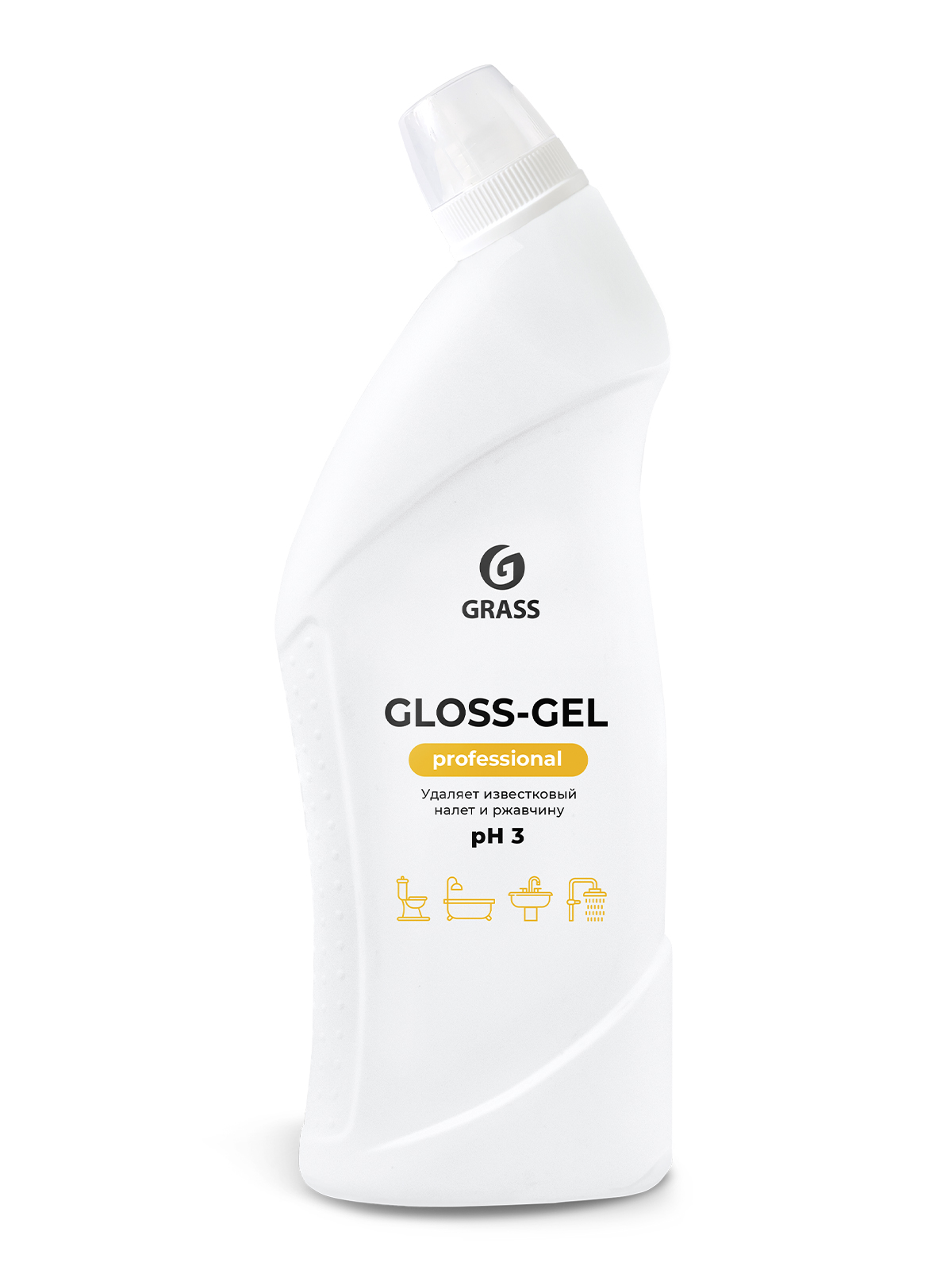 Гель для чистки туалета Gloss gel Professional от налёта и ржавчины 750 мл, 125568