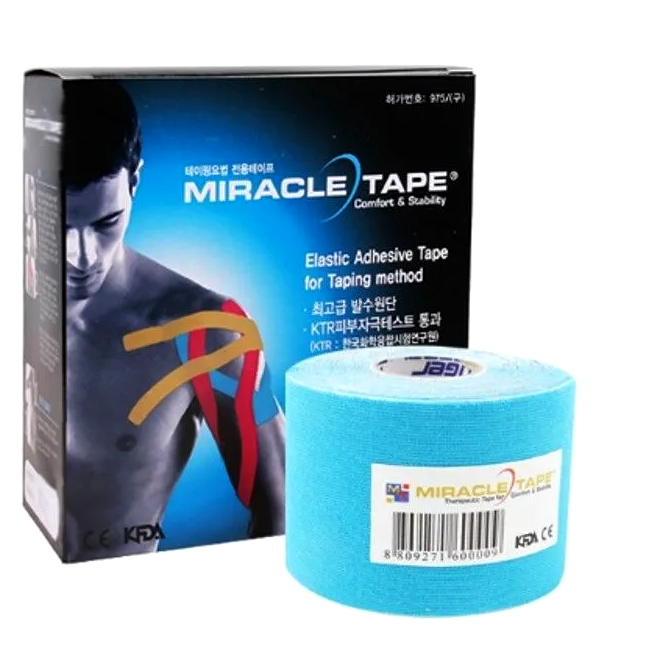 Кинезио тейп TERA MEDICAL Miracle Tape 5см х 5м голубой розовый