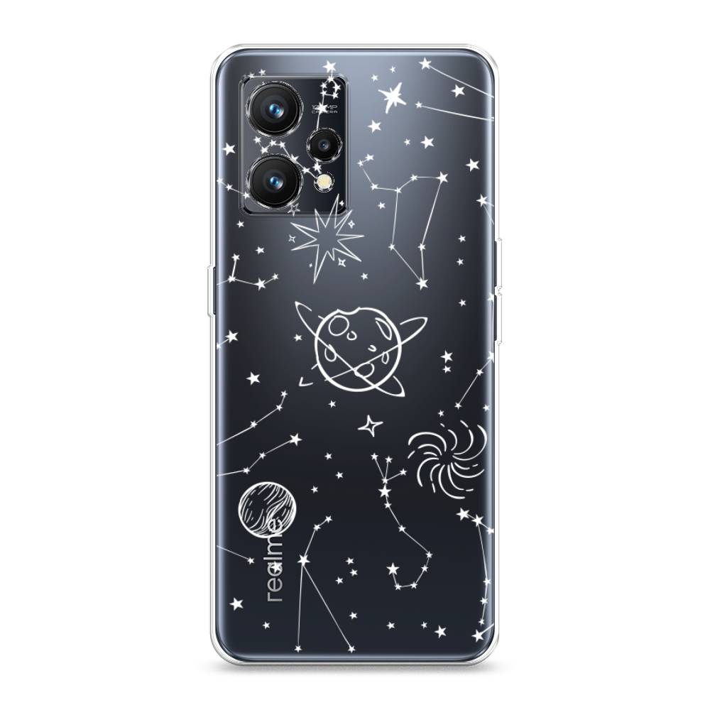

Чехол на Realme 9 4G "Планеты в космосе", Белый, 257250-2