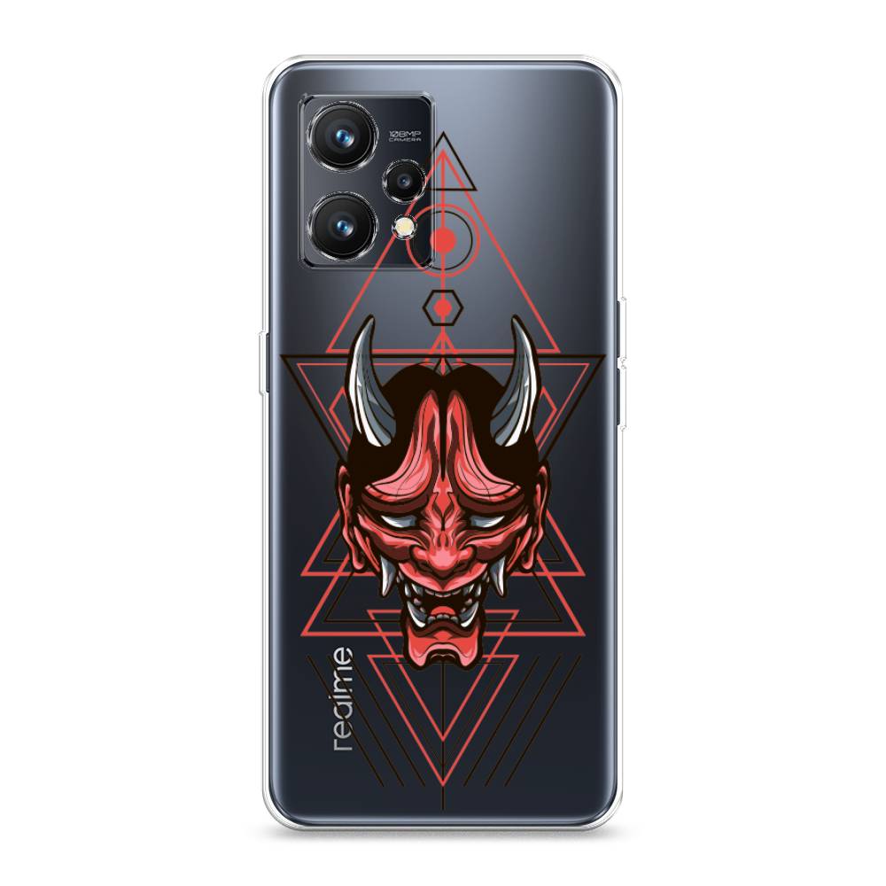 

Чехол на Realme 9 4G "Hanya Oni mask", Серый;красный;черный, 257250-4