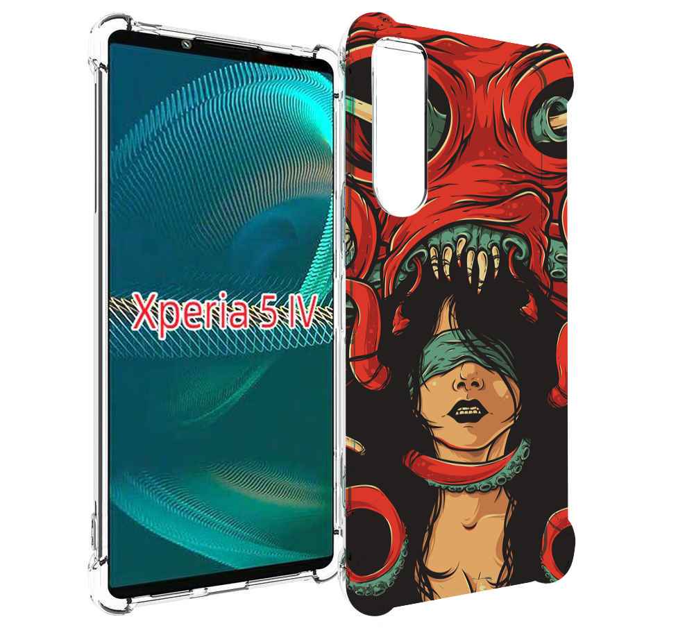 

Чехол MyPads девушку-съедает-осьминог для Sony Xperia 5 IV (5-4), Прозрачный, Tocco