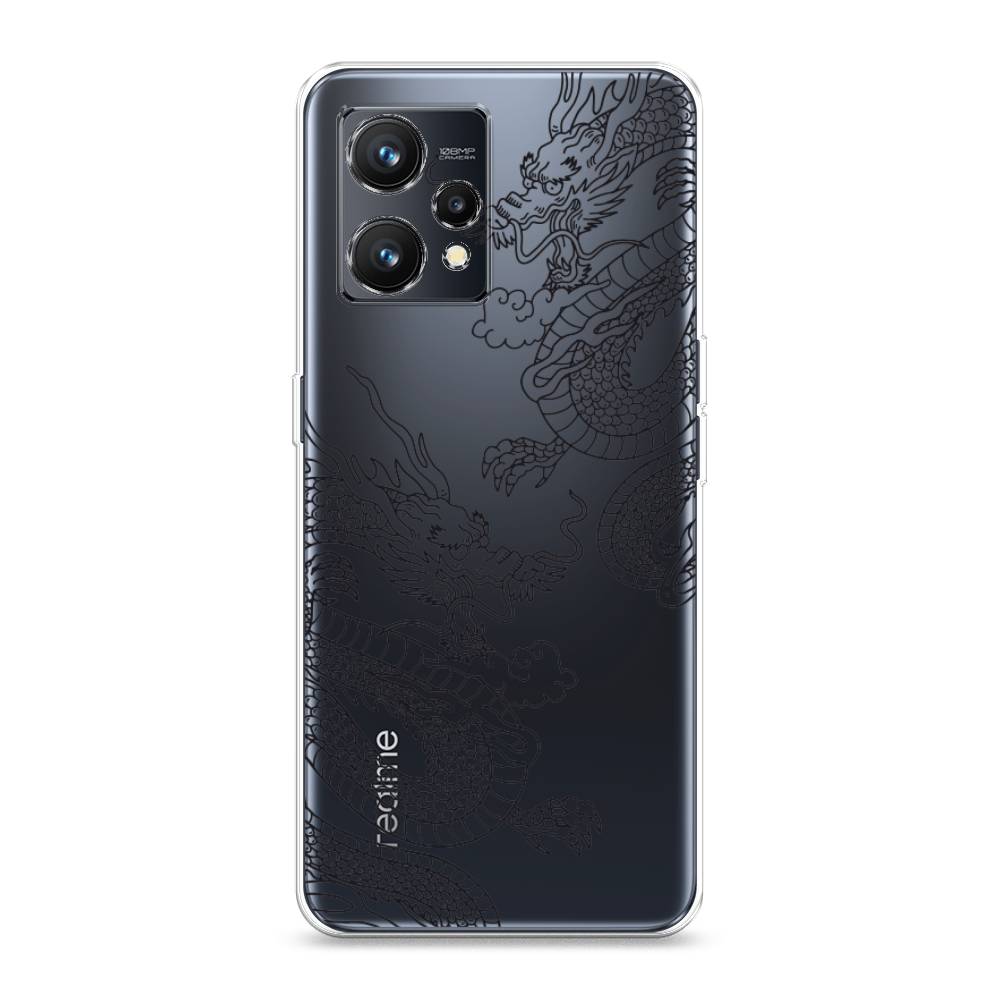 

Чехол на Realme 9 4G "Два китайских дракона", Серый;черный, 257250-1