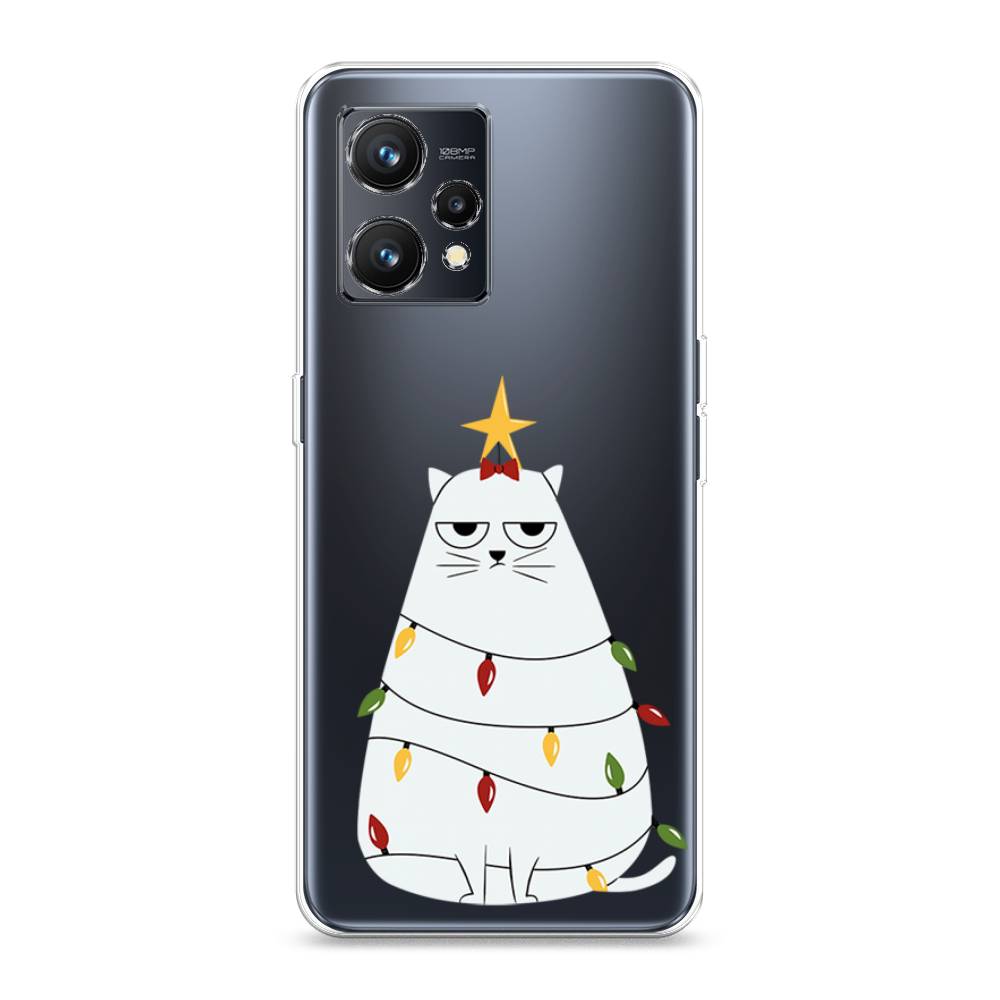 фото Чехол на realme 9 4g "котик в гирлянде" case place