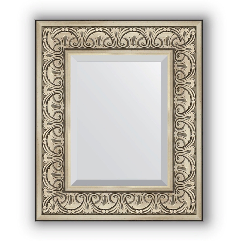 фото Зеркало evoform exclusive 60х50 барокко серебро