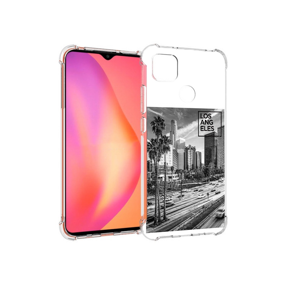 

Чехол MyPads Tocco для Xiaomi Redmi 9C черно белый лос анджелес (PT152115.265.685), Прозрачный, Tocco