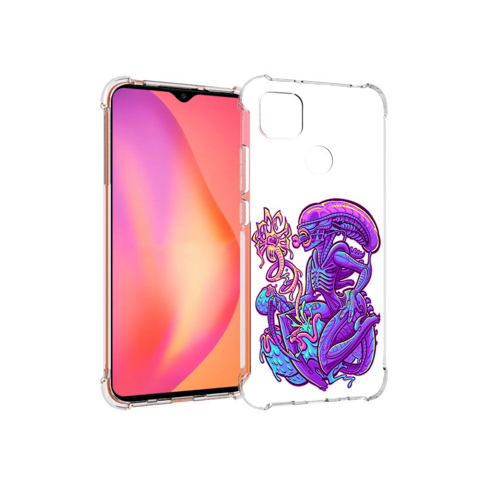 

Чехол MyPads Tocco для Xiaomi Redmi 9C чужой фиолетовый цвет (PT152115.265.693), Прозрачный, Tocco