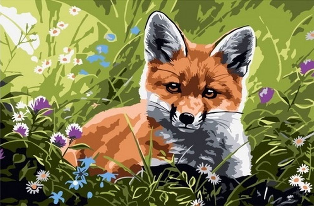 

Картина по номерам Paintboy (Premium) Лисёнок