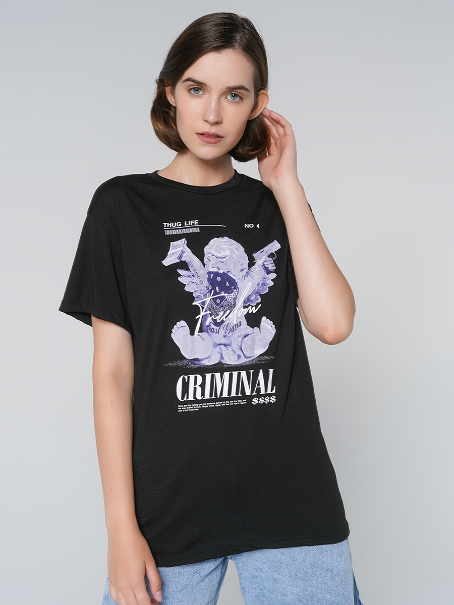 

Футболка женская ТВОЕ 80592 черная XS, 80592