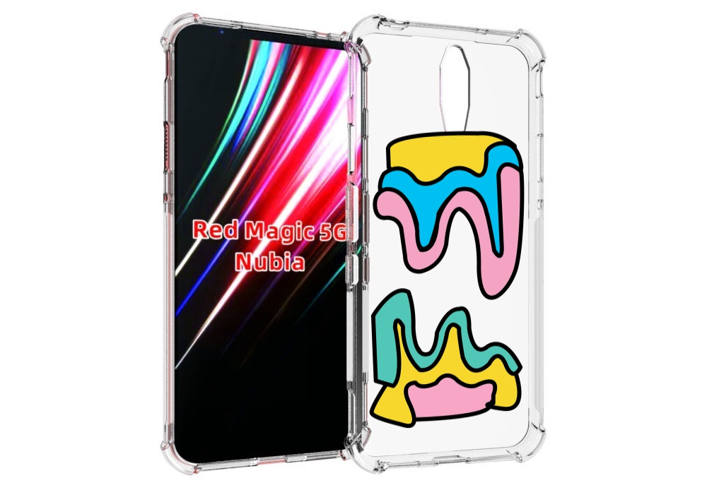 

Чехол MyPads вытекающая-абстракция для ZTE Nubia Red Magic 1 5G, Прозрачный, Tocco