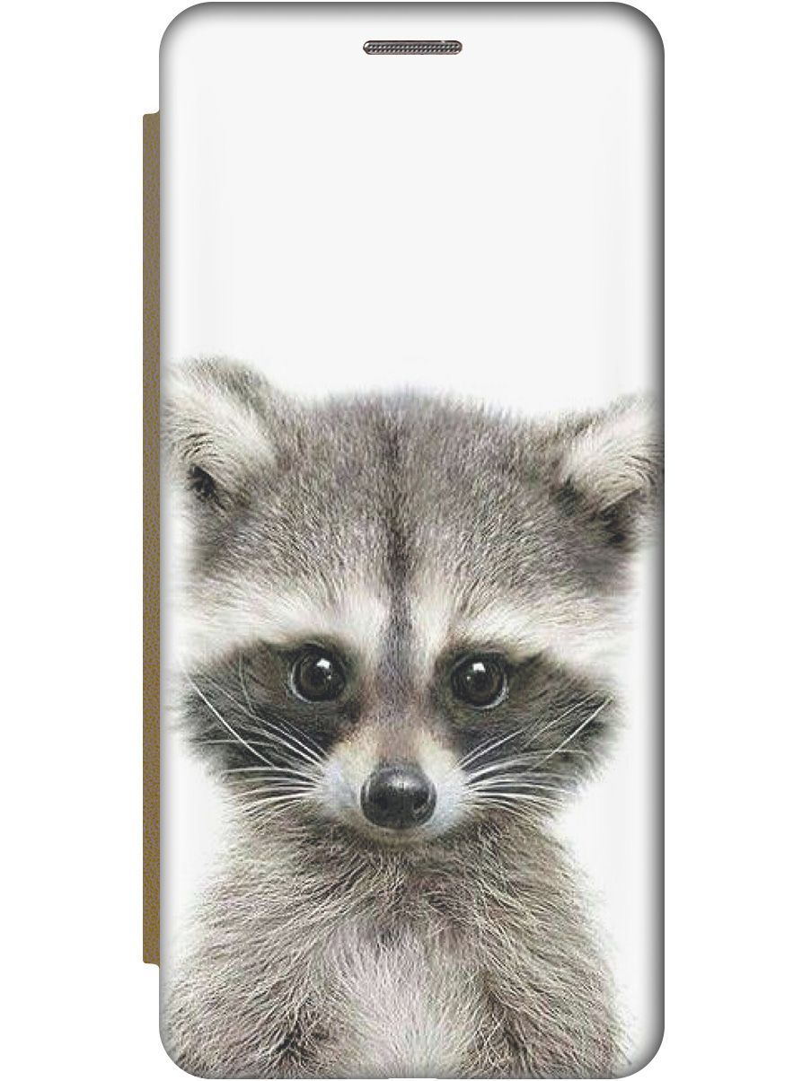

Чехол-книжка на Xiaomi Poco M5 "Кроха-енот" золотистый, Бежевый;белый, 15164