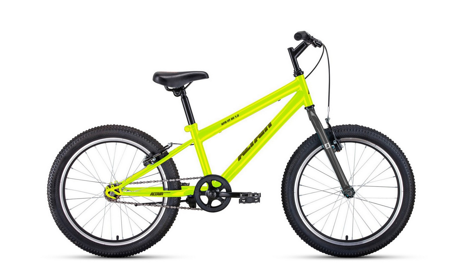 Велосипед FORWARD ALTAIR MTB HT 20 1.0, колесо 20'', рост 10,5'', сезон 2021-2022, ярко-зе