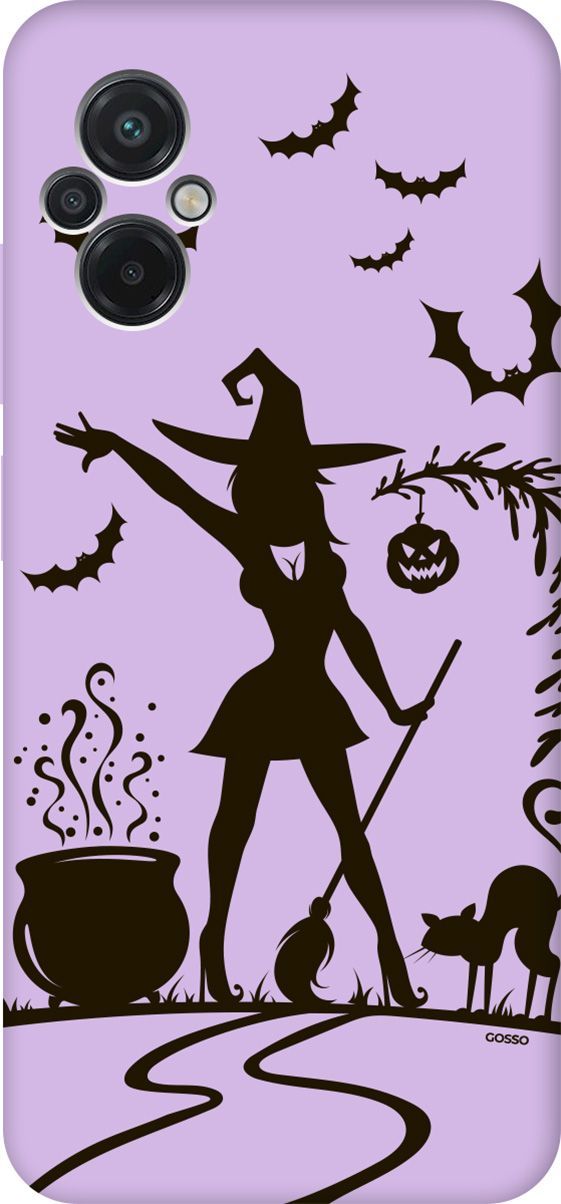 

Чехол на Xiaomi Poco M5 "Witch and Boiler" сиреневый, Фиолетовый;красный, 15168