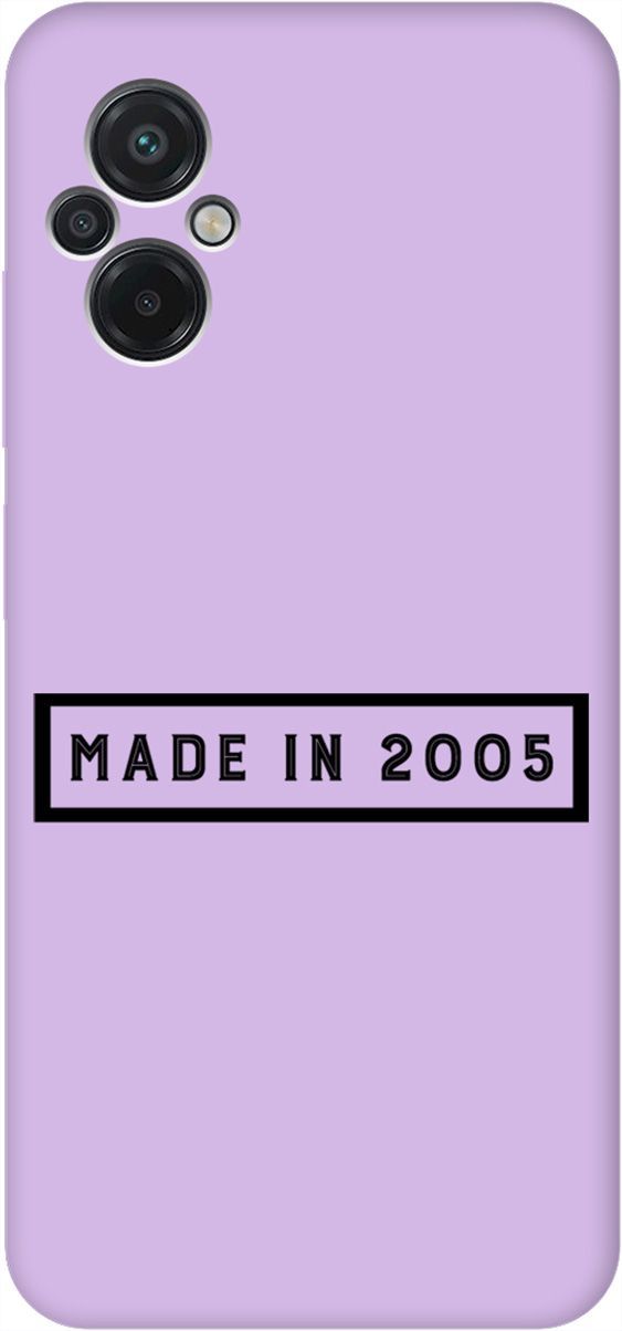 

Чехол на Xiaomi Poco M5 "2005" сиреневый, Фиолетовый;черный, 15169