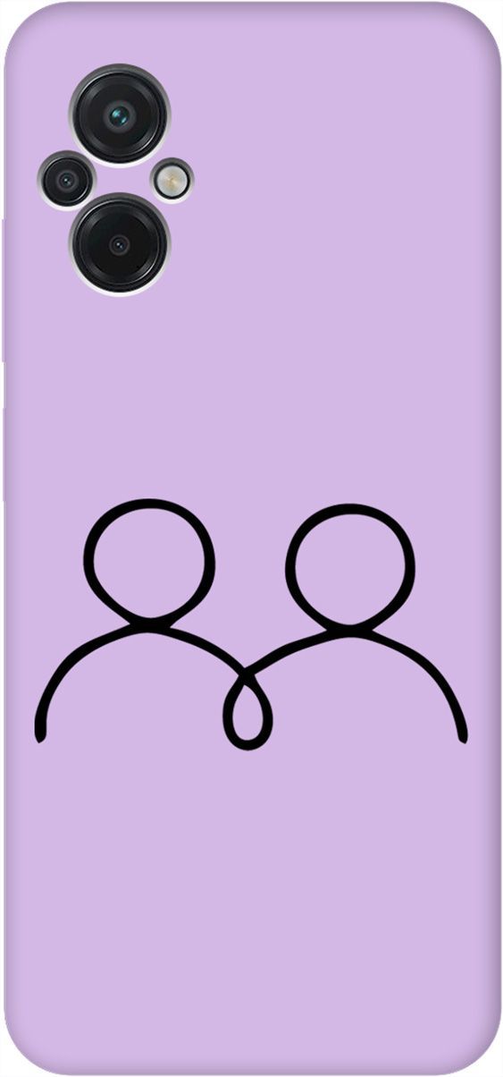 

Чехол на Xiaomi Poco M5 "Couple Lines" сиреневый, Фиолетовый;серый, 15169