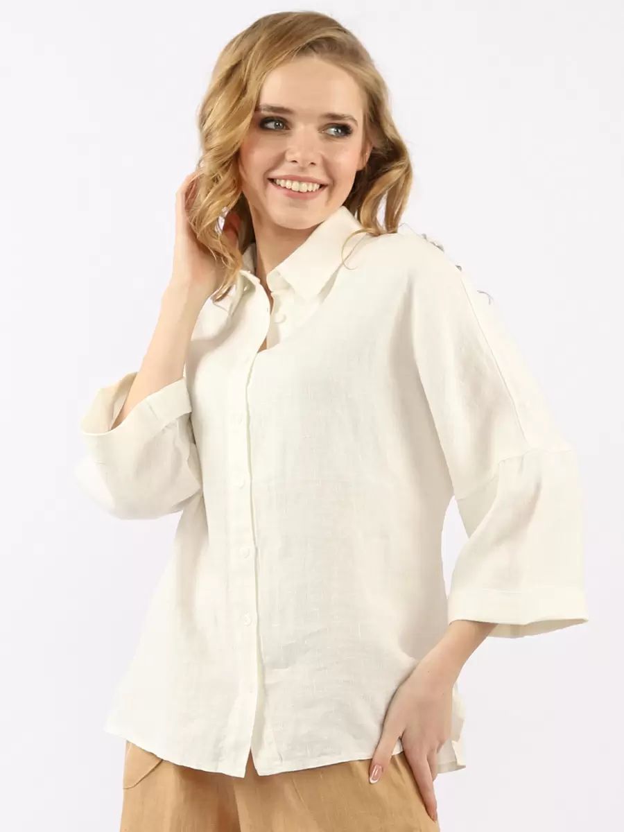 Рубашка женская EQmoda 9540 белая 42 RU