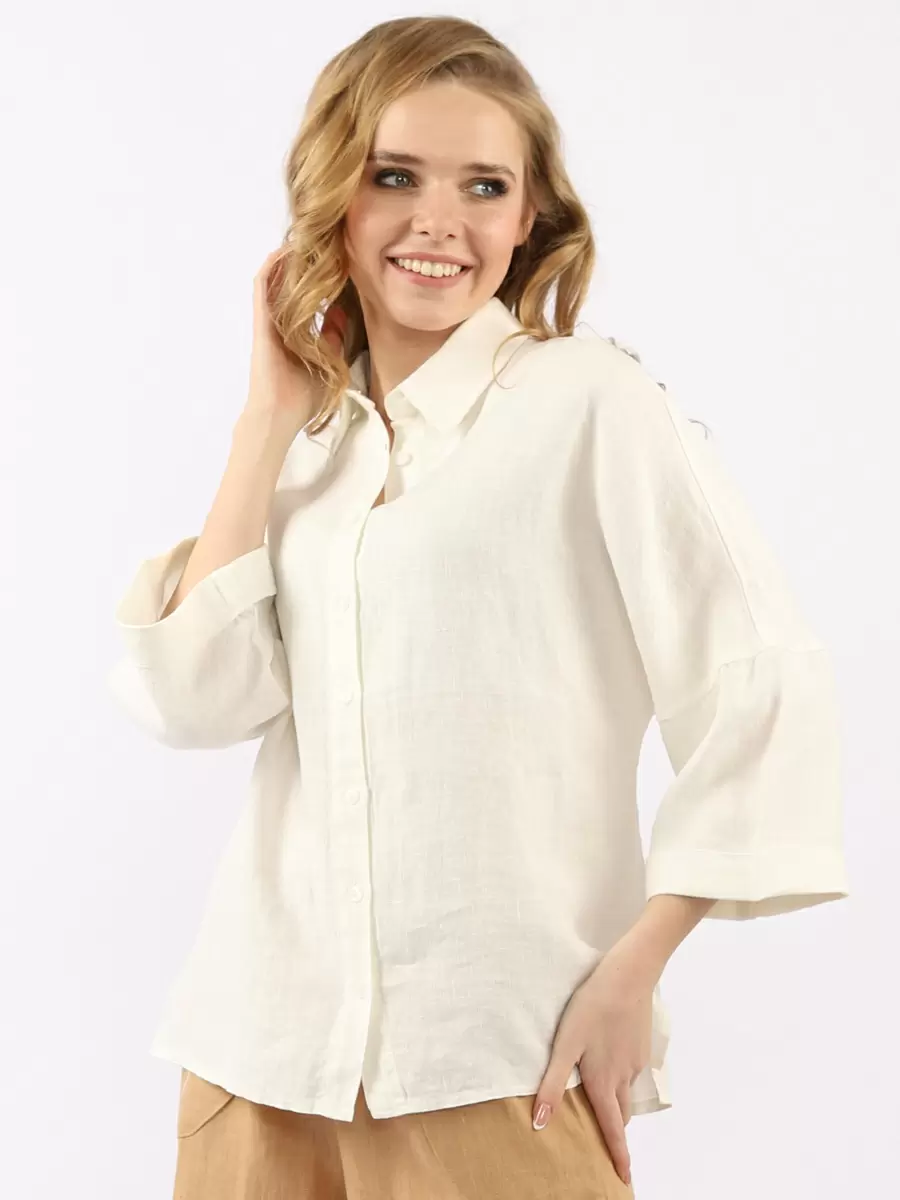 

Рубашка женская EQmoda 9540 белая 42 RU, Белый, 9540