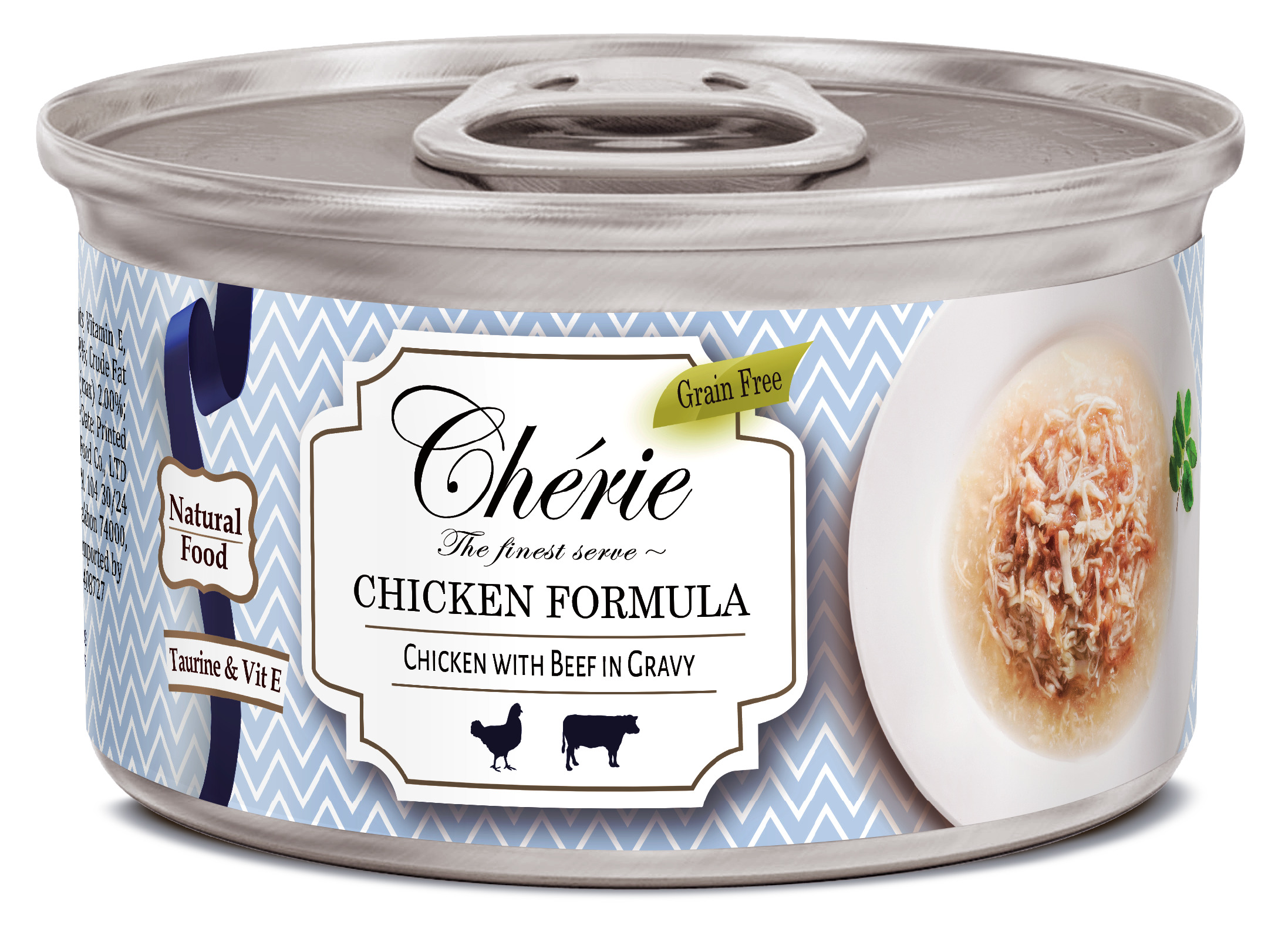 

Консервы для кошек Pettric Cherie, курица сговядиной, 24шт по 80г